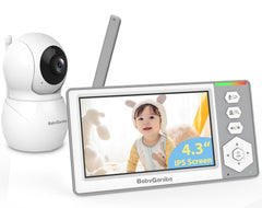 Baby Ganibs monitor front view shows a compact unit for easy placement in the nursery