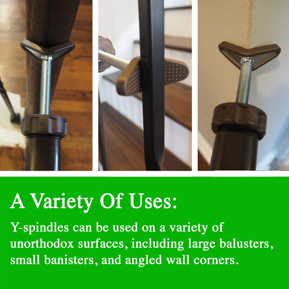 Long 12 cm spindle rod extending reach for stair installations by Baby Gate Guru