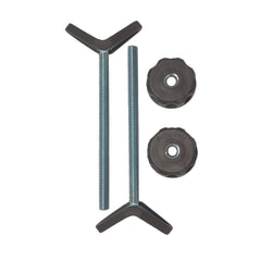 Baby Gate Guru bronze Y-spindle rod closeup showing padded grip.