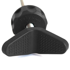 Baby Gate Guru padded Y-spindle end provides slip-resistant contact.