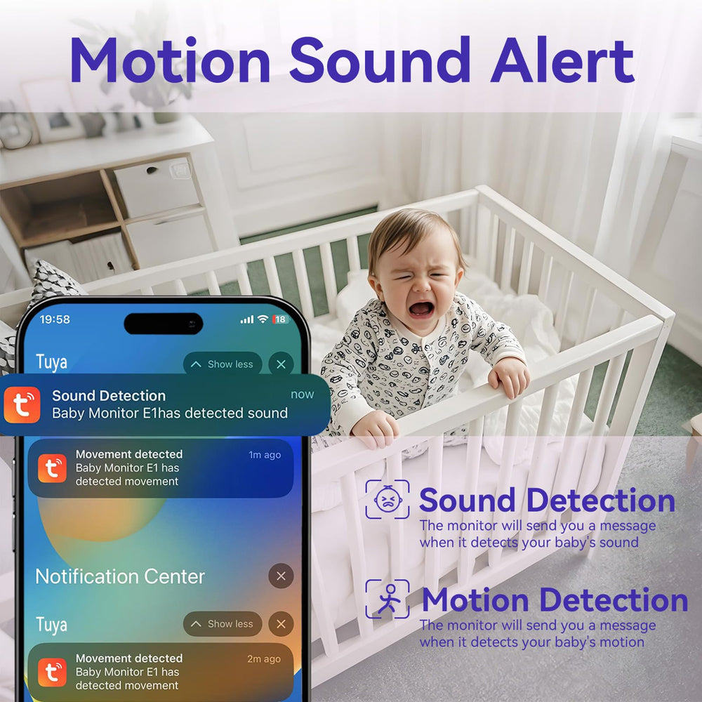 BABY GUARD color night vision reveals baby's room in detail.
