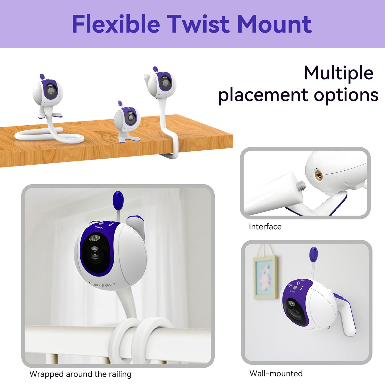 BABY GUARD night light provides gentle illumination for bedtimes.