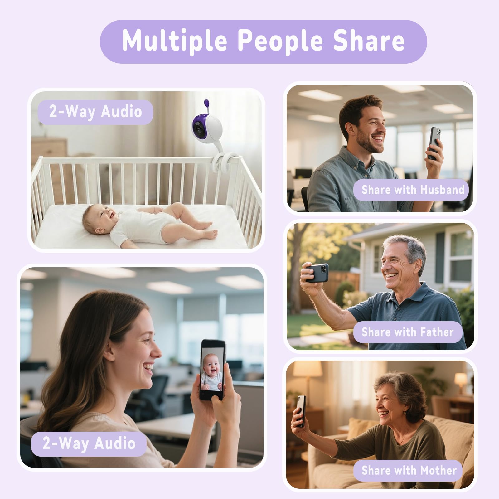 BABY GUARD temperature sensor helps maintain a comfortable sleep environment.