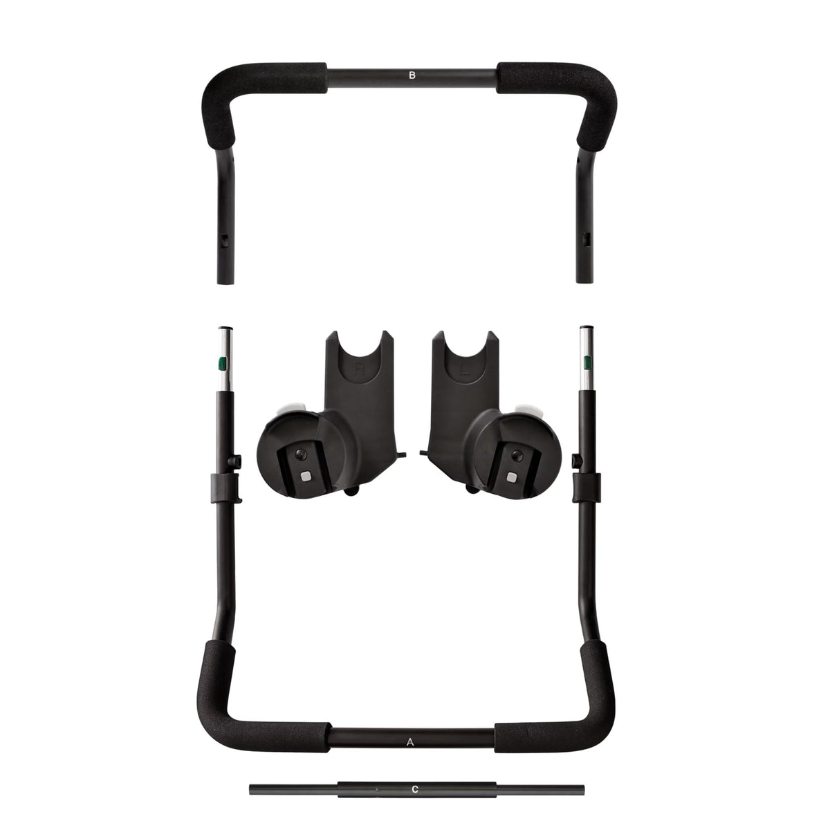 Baby Jogger Chicco/Peg Perego car seat adapter attached to City Select for easy travel system