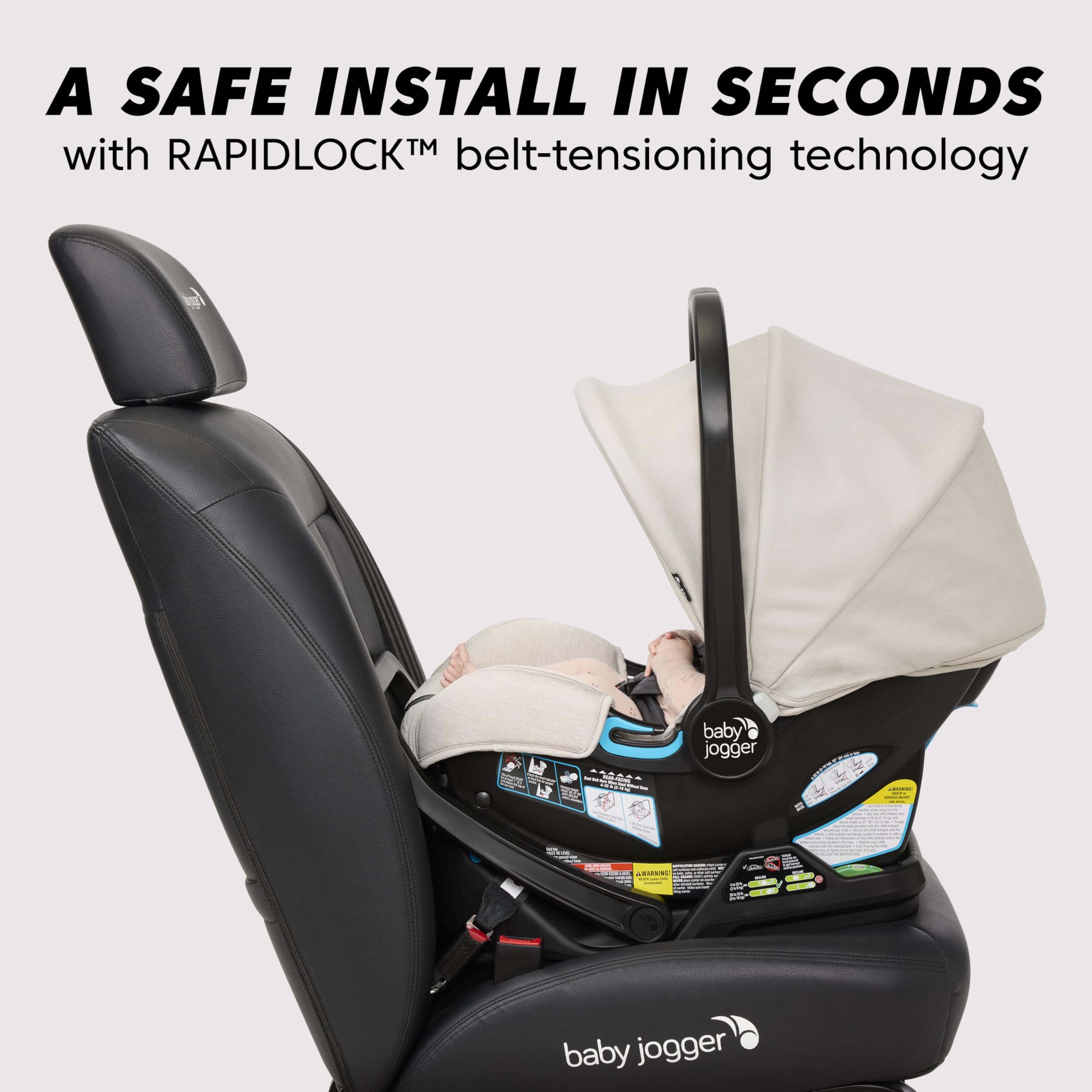 Baby Jogger City GO 2 anti-rebound bar detail for added stability.