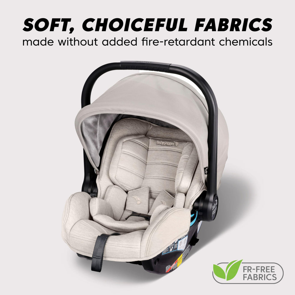 Baby Jogger City GO 2 frosted ivory fabric close-up for comfort.