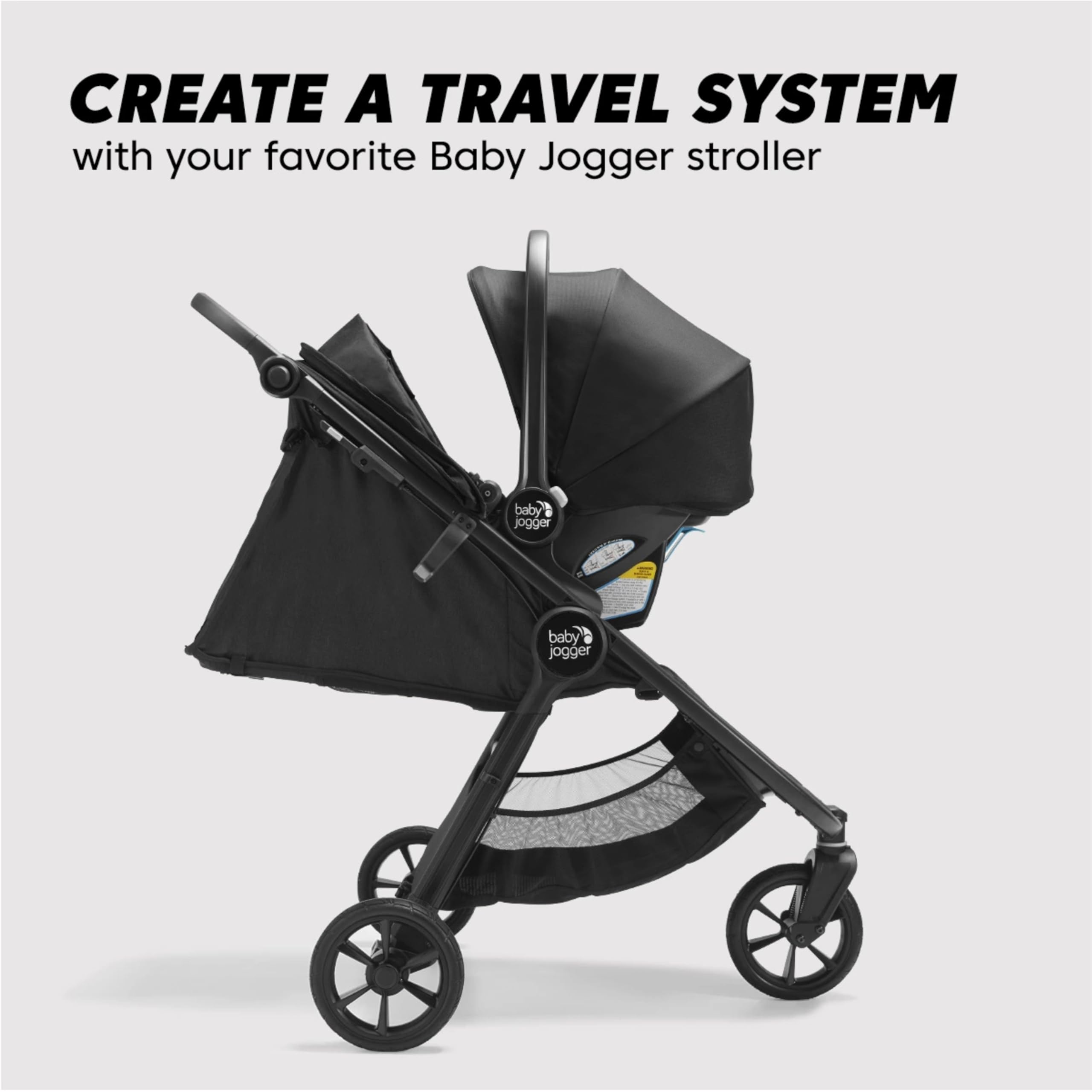 One-handed headrest adjustment on Baby Jogger City GO 2 Lunar Black