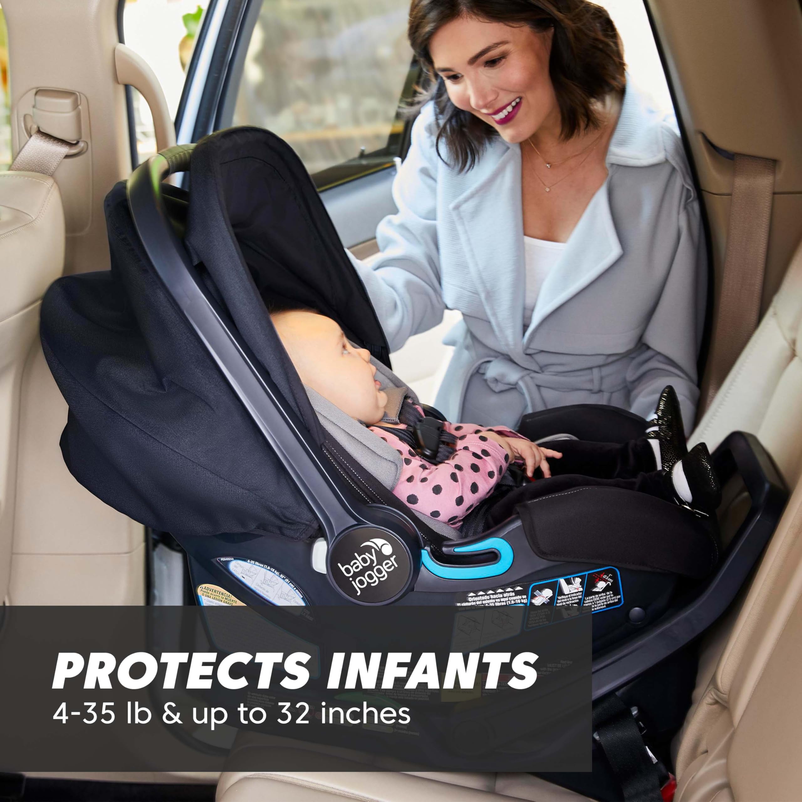 Quiet canopy on Baby Jogger City GO 2 Lunar Black keeps baby undisturbed