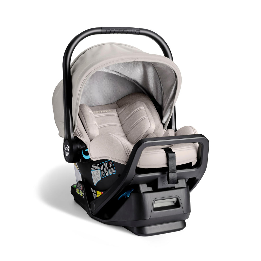 Baby Jogger City GO 2 infant seat side view showing travel system compatibility.