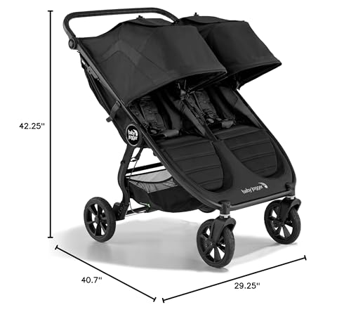 Large under-seat basket holds gear for busy family days