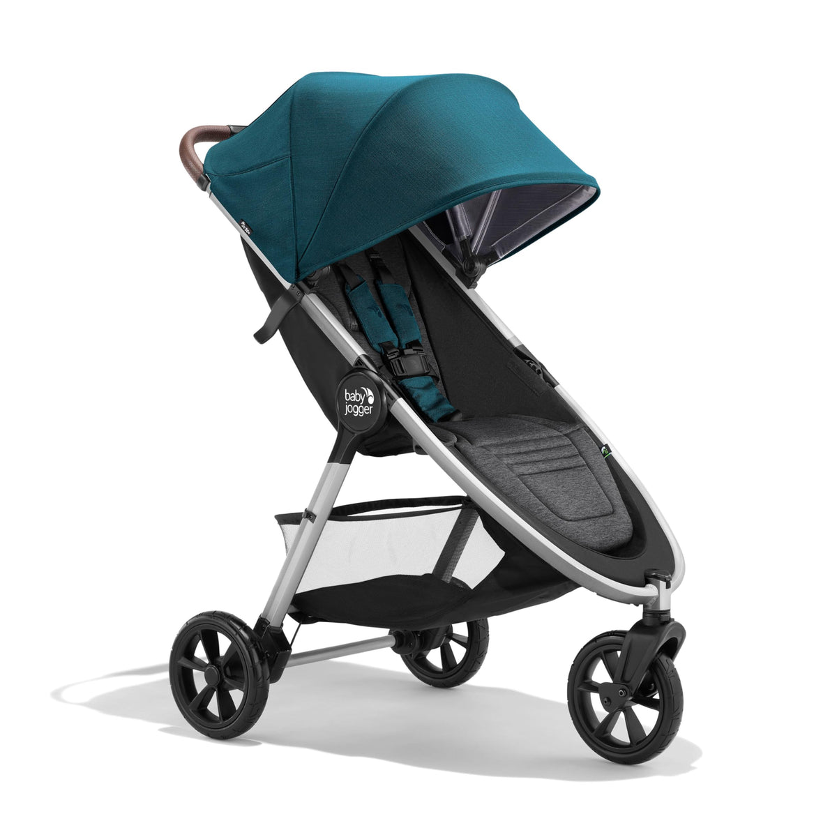 Baby Jogger City Mini GT3 with forever air tires delivering smooth rides on uneven paths.