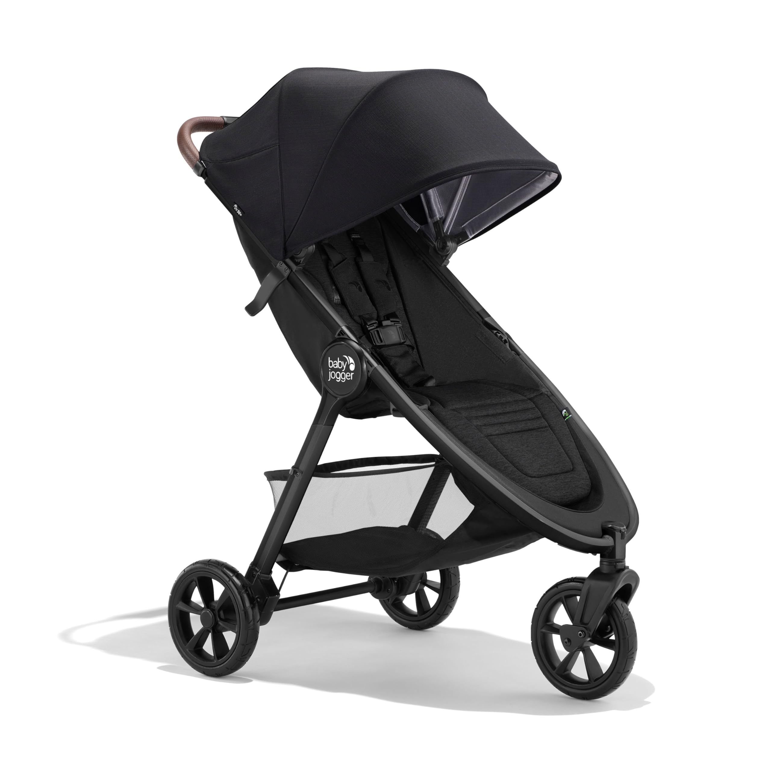 Baby Jogger City Mini GT3 forever air tires deliver a smooth ride on city and trail surfaces.