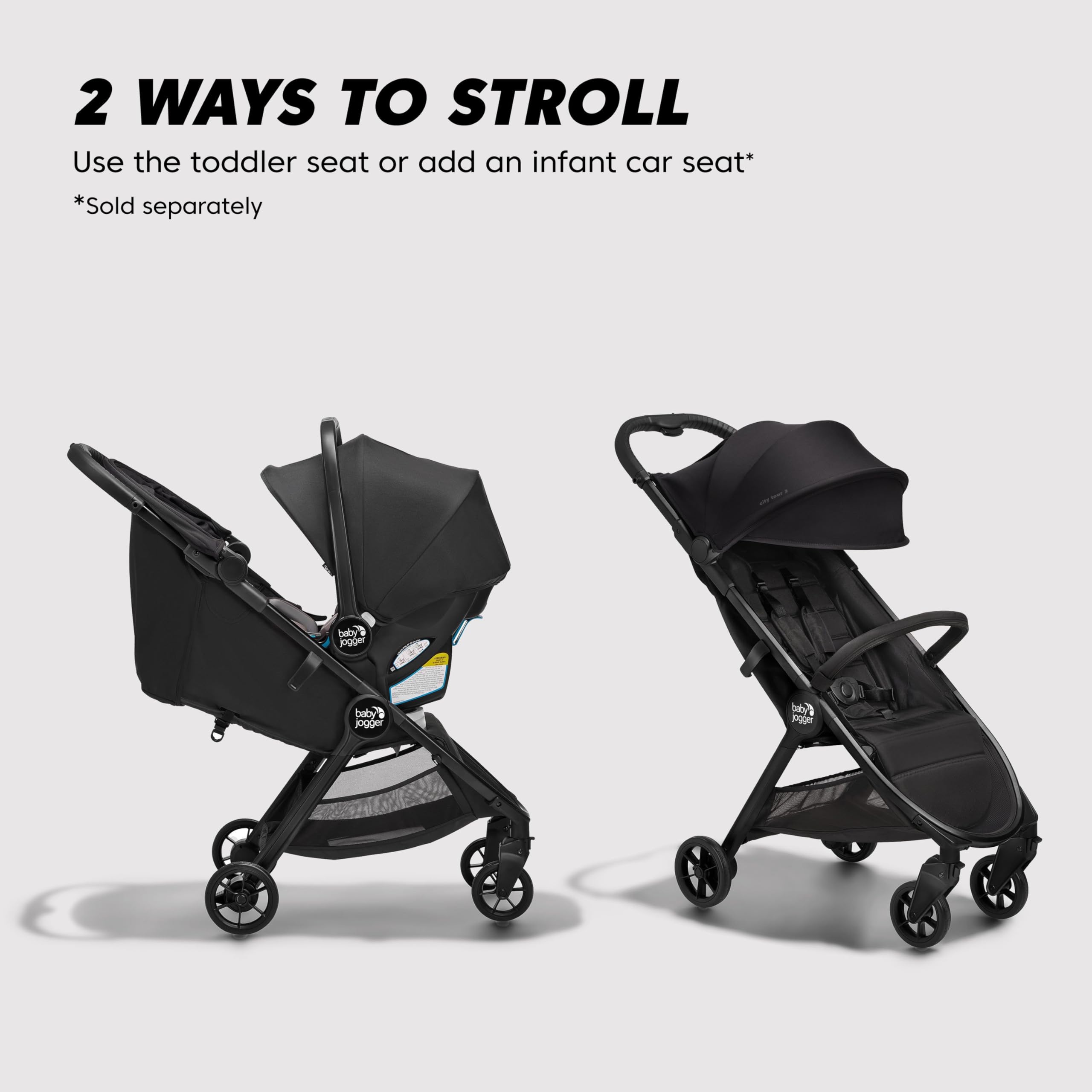 City Tour 2 Eco Black one-step fold for quick setup