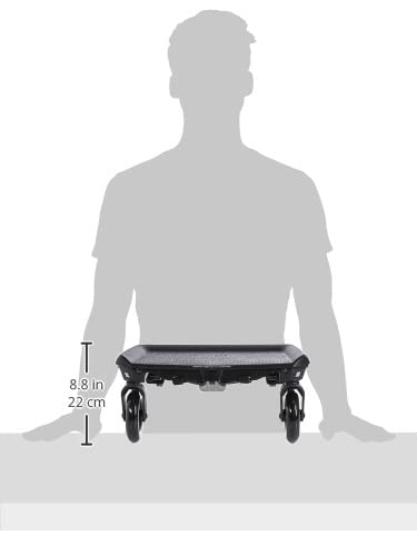 Baby Jogger Glider Board folds up for unobtrusive storage when not in use.