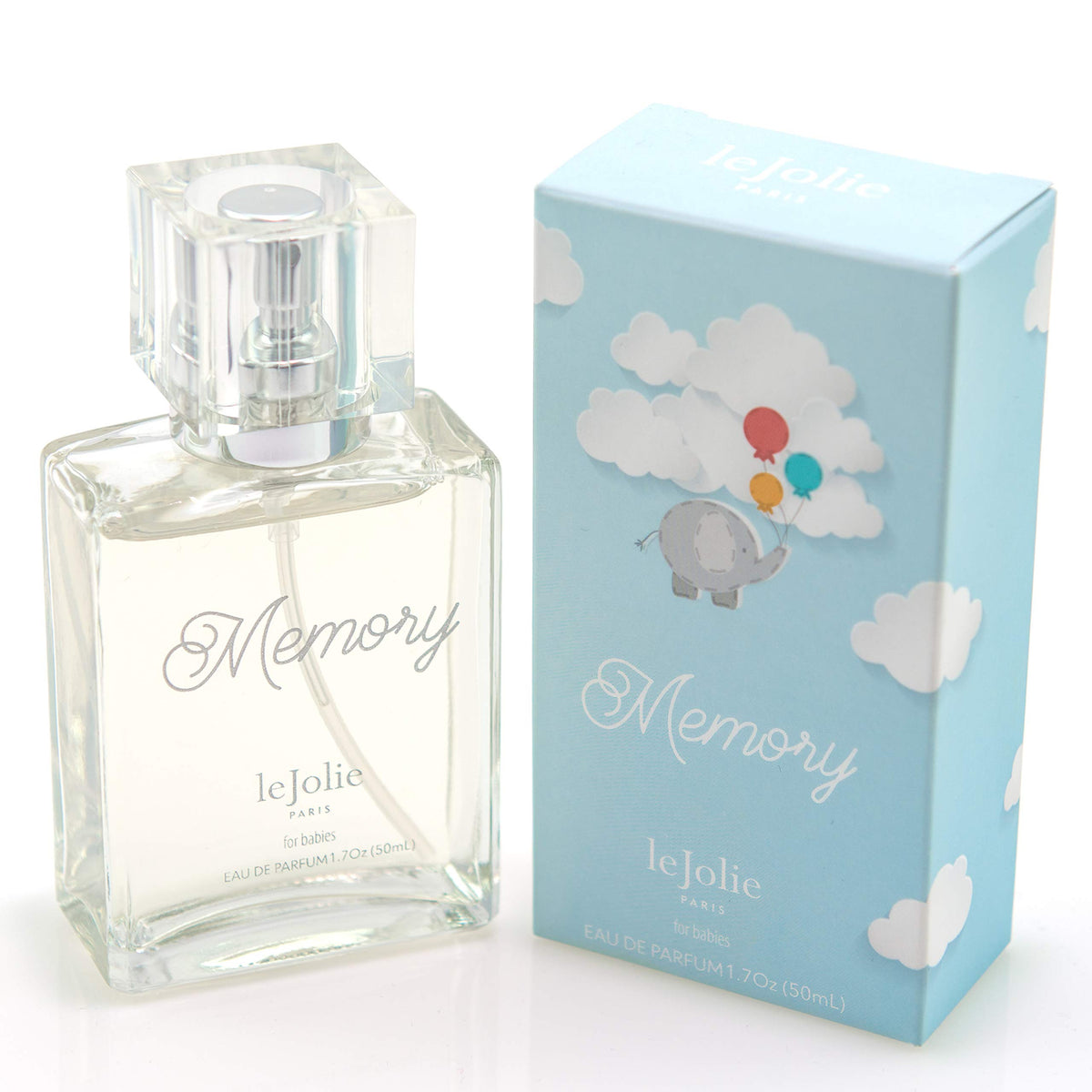 Baby Jolie Memory bottle close-up showing gentle daily freshness.