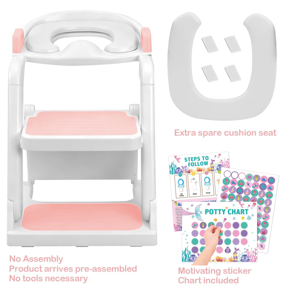 BABY JOYCE design fits standard and elongated toilets for versatility.