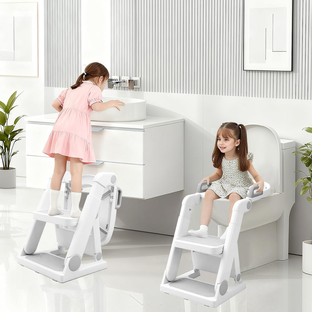 BABY JOYCE potty seat with non-slip base keeps toddlers steady