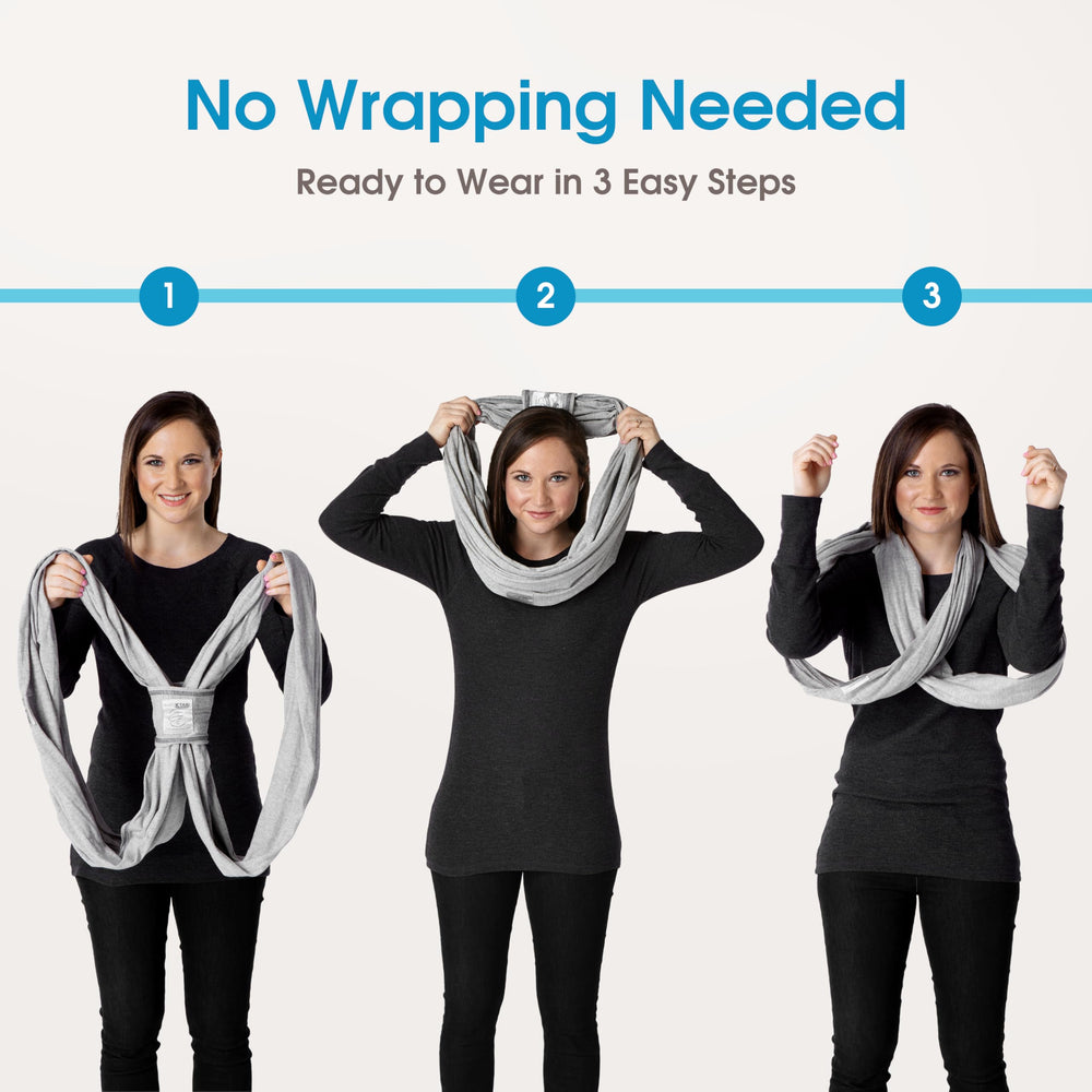 Baby K'tan Original newborn to 35 lbs range offers versatile use.