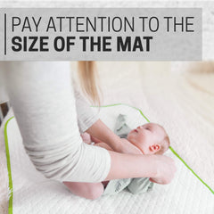 Baby Loovi portable changing pad unfolded and ready on a flat surface for a comfortable diaper change.