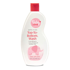 Baby Love Top to Bottom Wash bottle front view for gentle daily baby cleansing.