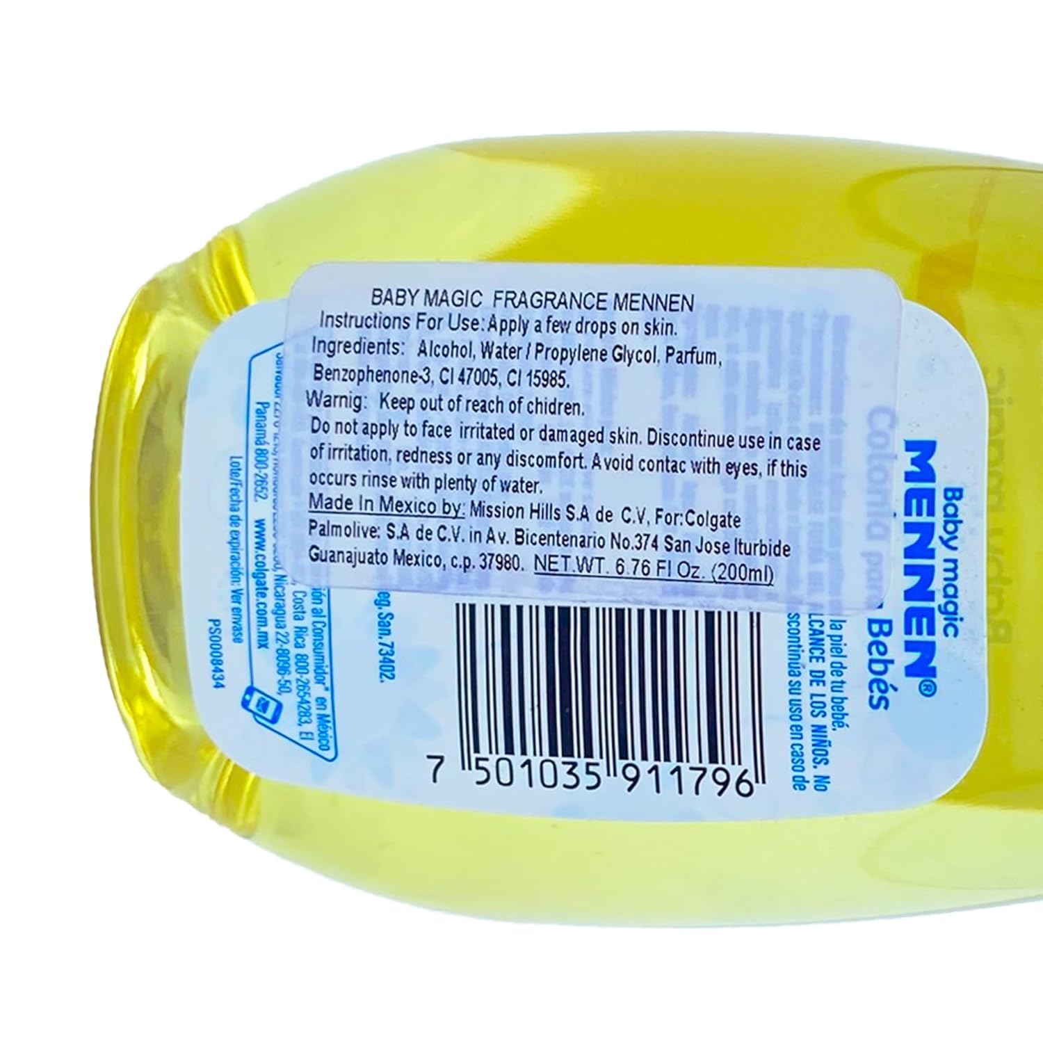 Baby Magic by Mennen packaging emphasizes kid-friendly scent and value for families.
