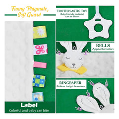 Baby Milestone Blanket cute animals and flowers for playful nursery photos.