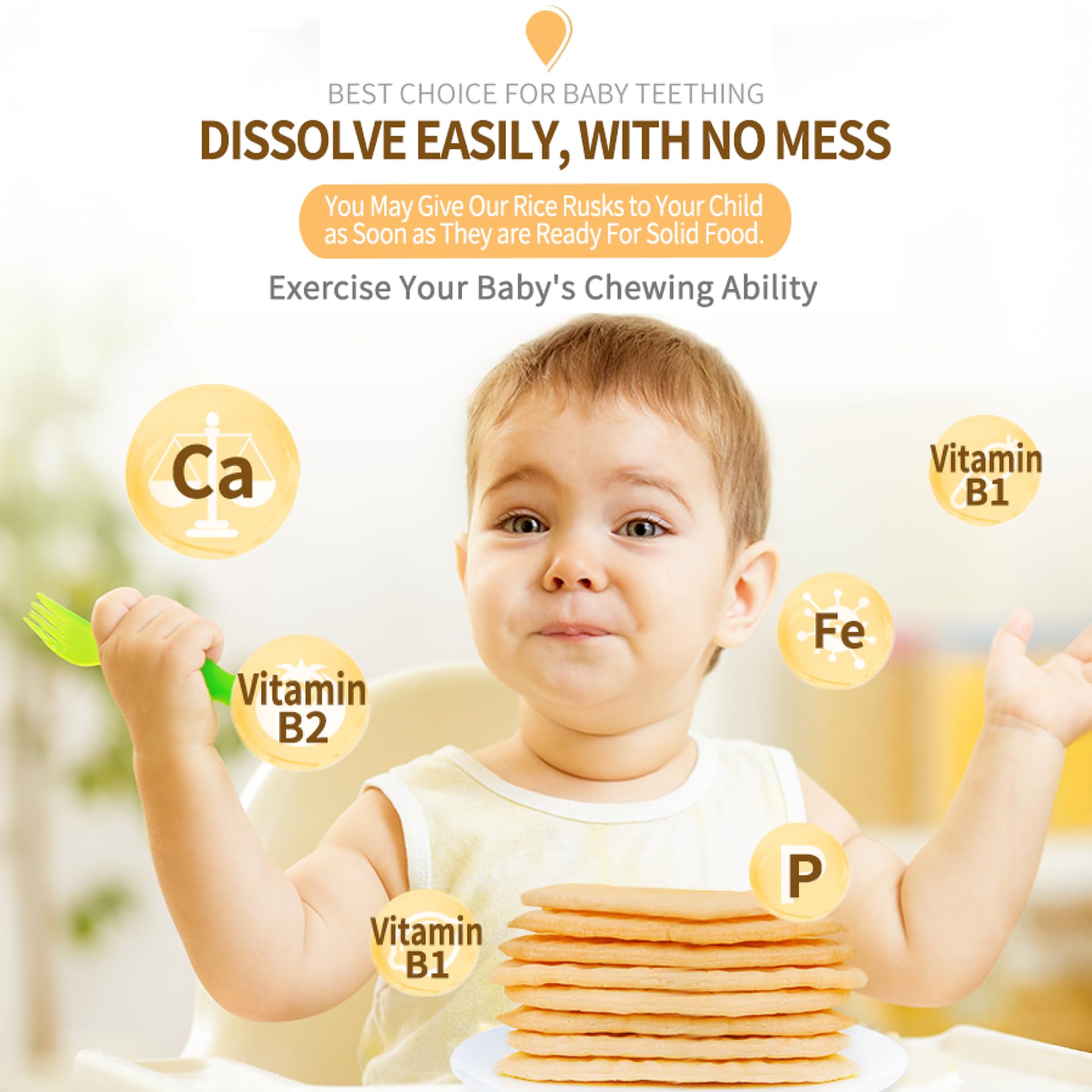 Baby Mum-Mum non-GMO banana rusk with certification visible for trust.