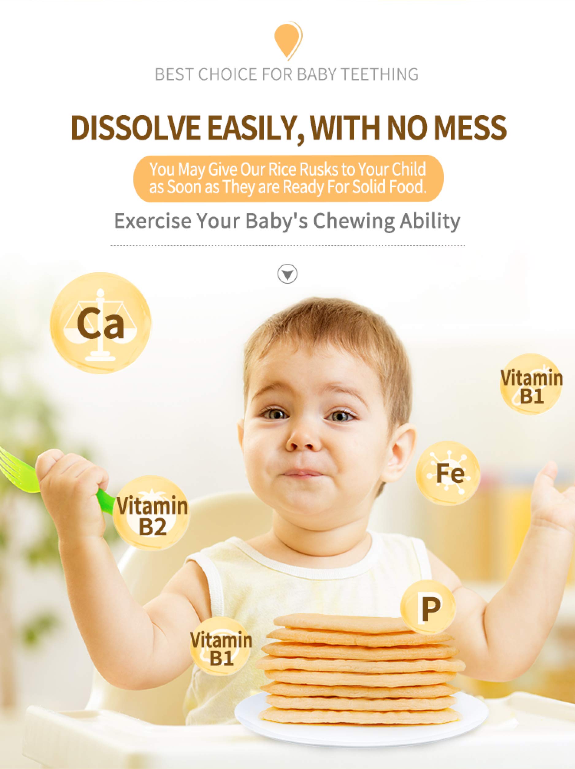 Premium Japonica rice forms the base of Baby Mum-Mum teething rusks.