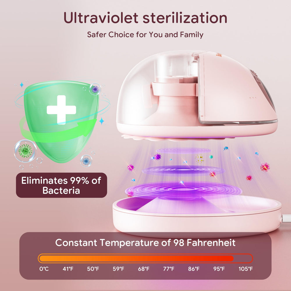 Baby Nestling quiet operation for peaceful pumping during naps and late-night feeds