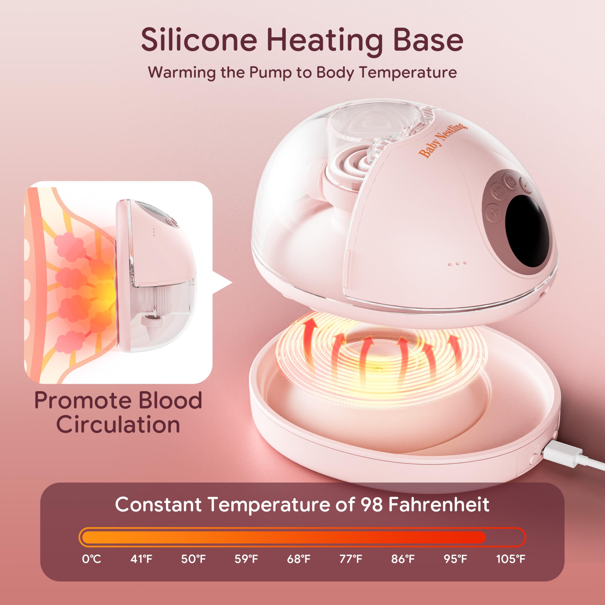 Baby Nestling hospital-strength suction adapts to four modes and twelve levels