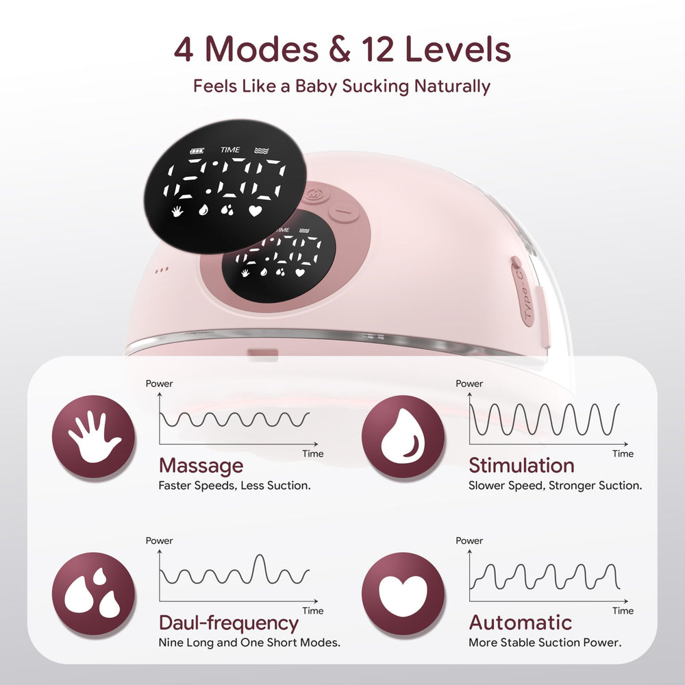 Baby Nestling smart memory and LED display simplify pumping settings