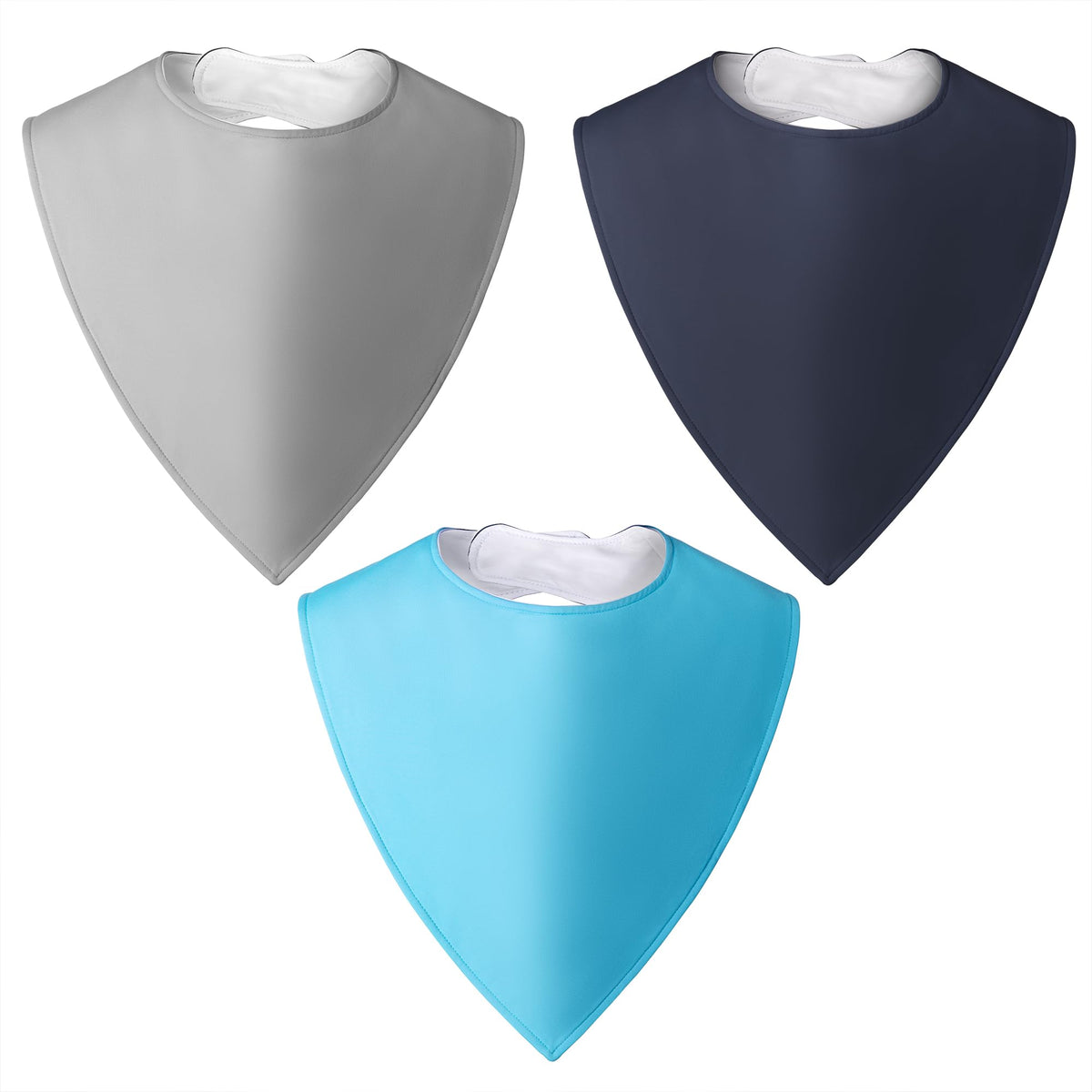 Baby Noah adult drool bib large cover provides full-coverage protection during meals.