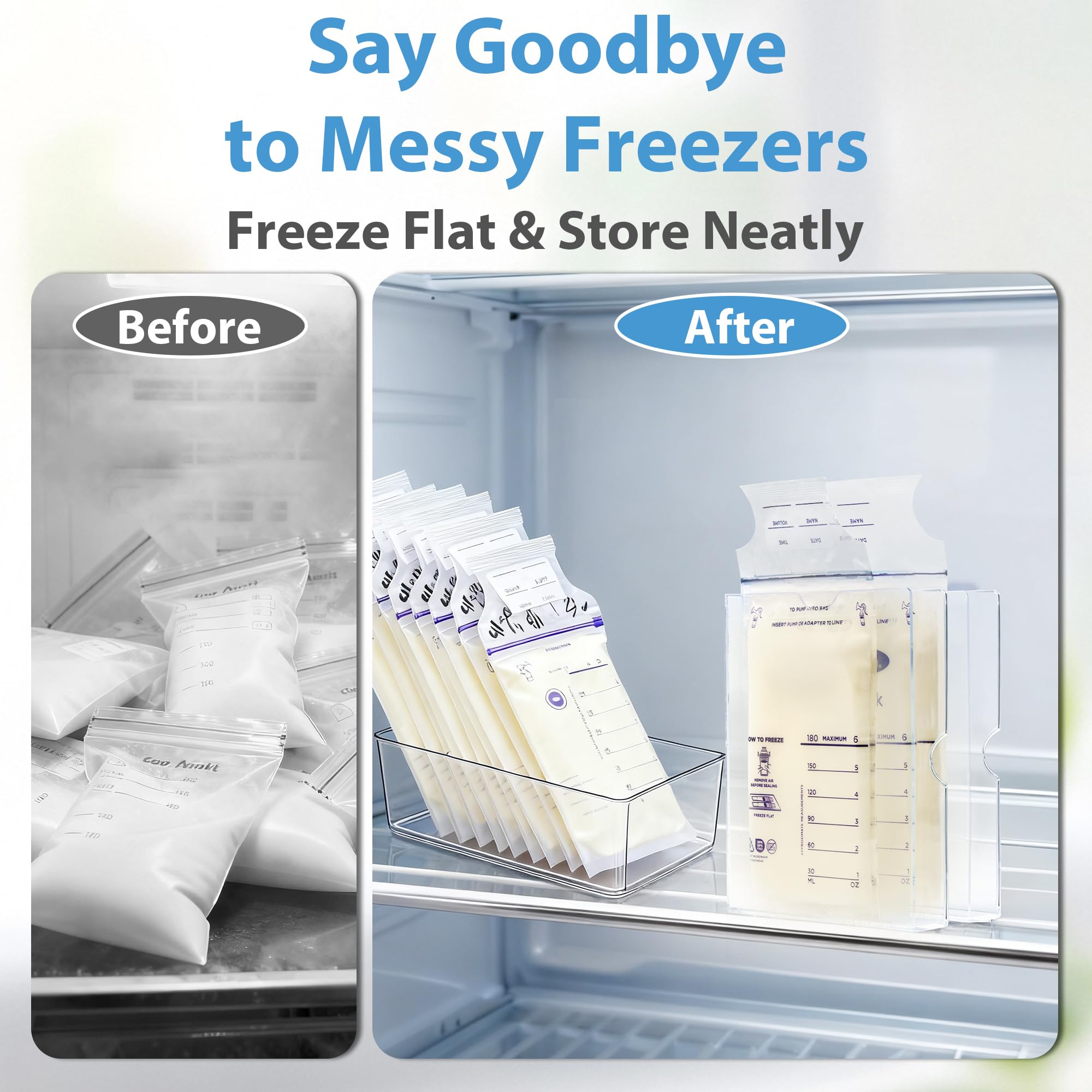 Baby Noah Freeze Flat bag insert shows easy slide-in storage for flat stacking.