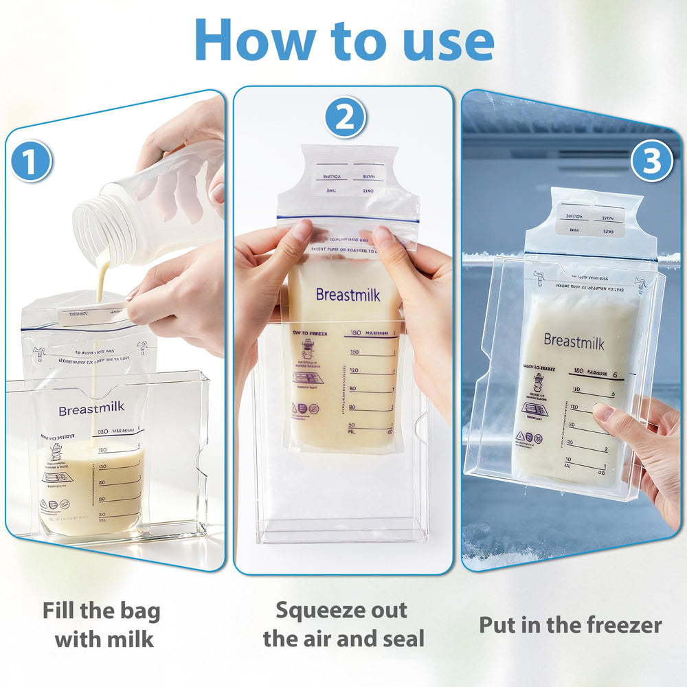 Baby Noah Freeze Flat fridge organization reduces clutter and saves space.