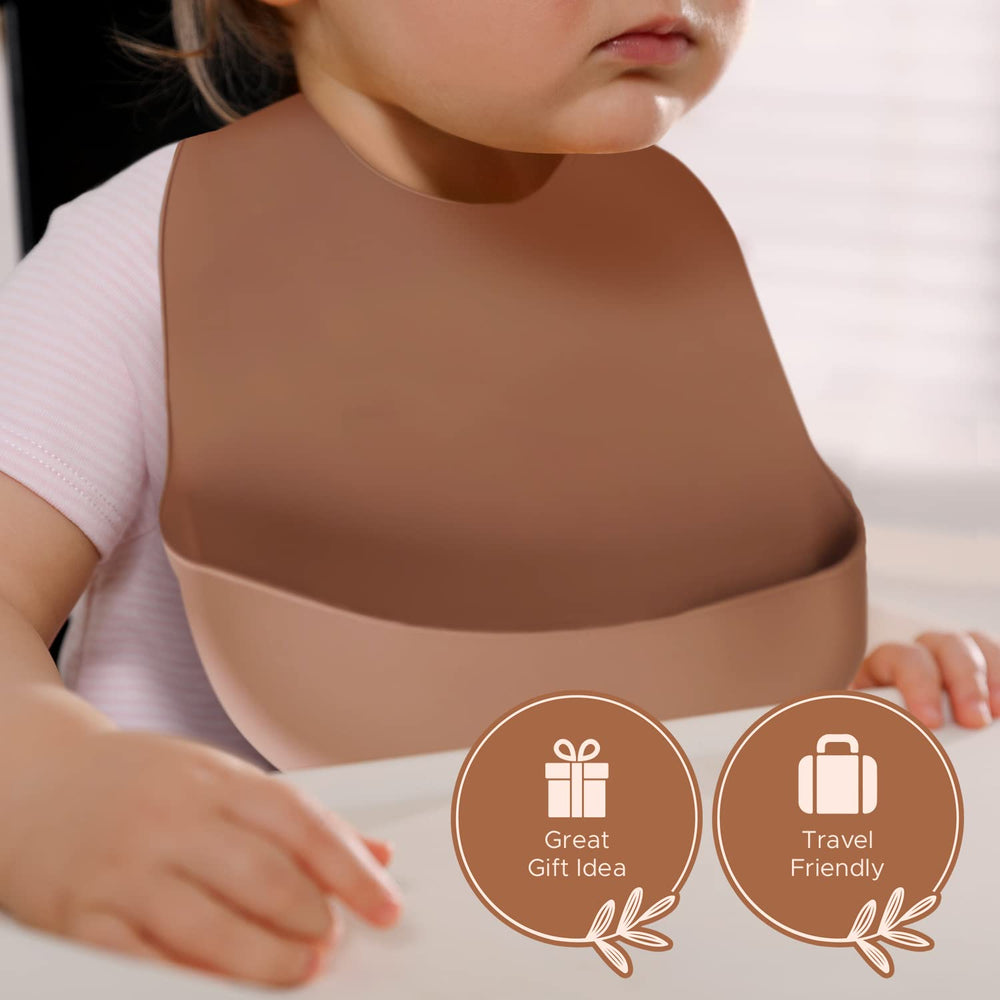Baby Pick silicone bib being cleaned in dishwasher-safe context