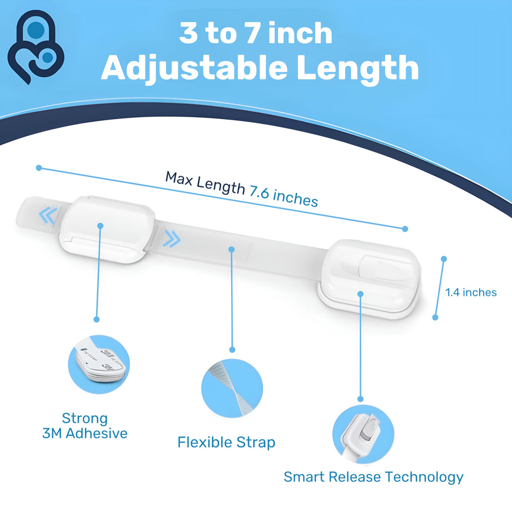 Baby Proof Me 3M Adhesive Dishwasher Lock keeps dishwasher doors safely closed.