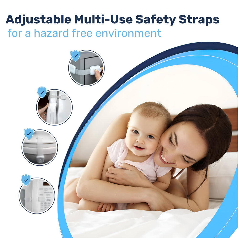 Baby Proof Me adhesive safety strap on dishwasher to deter curious hands.