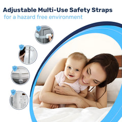 Baby Proof Me adhesive safety strap on dishwasher to deter curious hands.