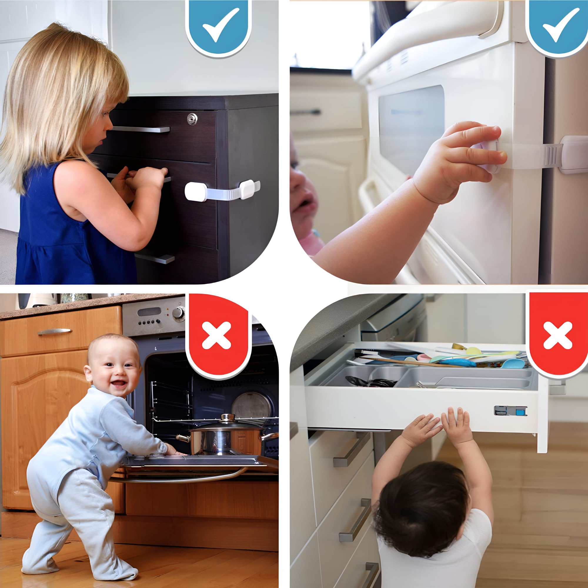 Baby Proof Me 3M Adhesive Toilet Lock prevents access to the toilet.