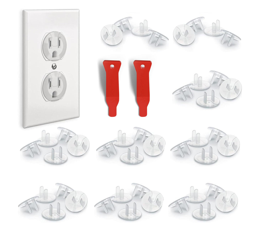 Baby Proof Me 48-pack outlet covers pack-shot for easy childproofing of sockets.