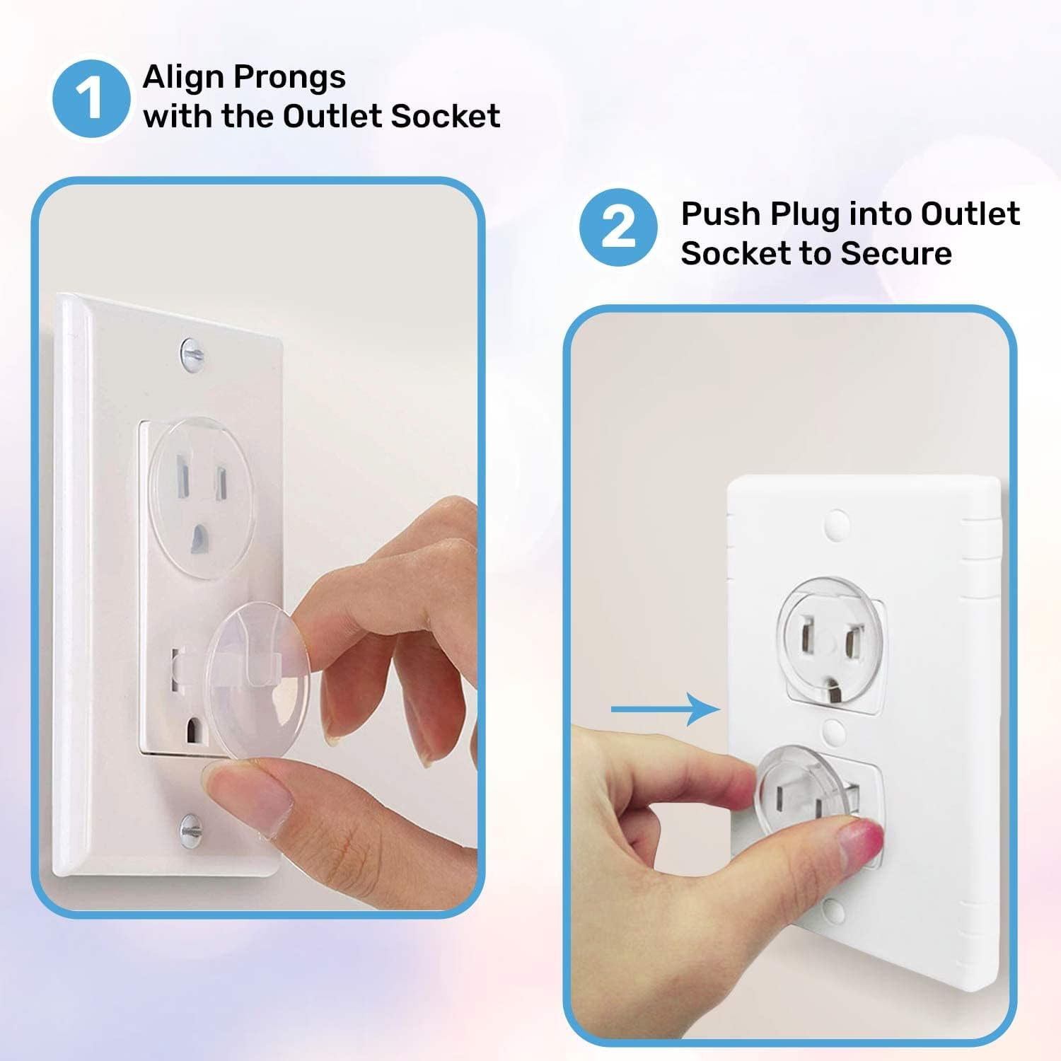 Baby Proof Me 48-pack keeps sockets secure in living spaces.