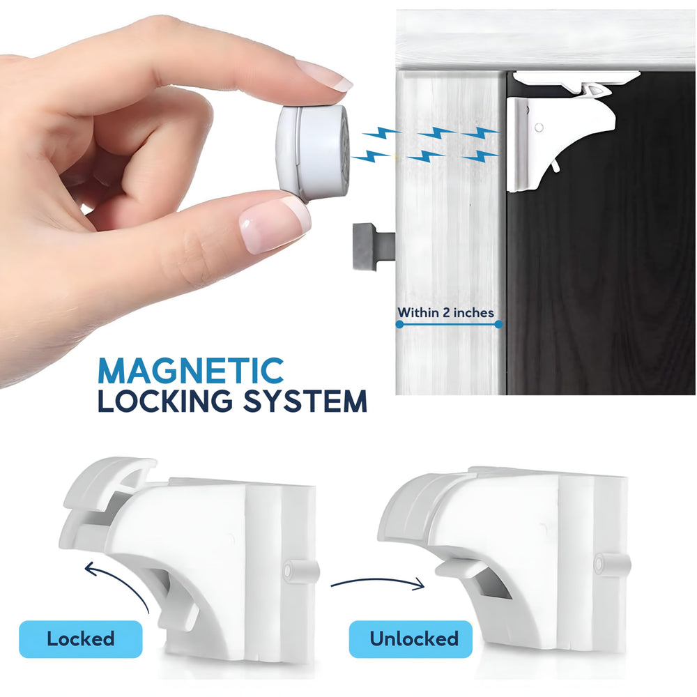 Baby Proof Me 9-key set shown for easy adult access to cabinets