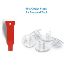 Baby Proof Me outlet covers wall-mount installation demonstrates secure, simple setup.