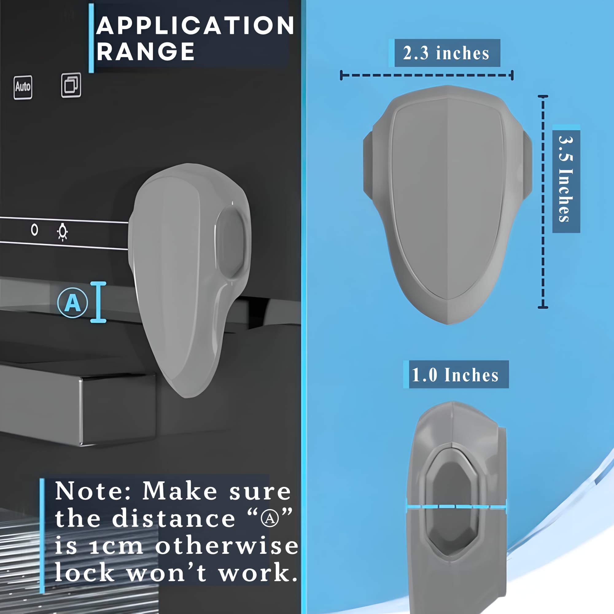 Baby Proof Me oven lock securely fits without tools during kitchen cleanup.