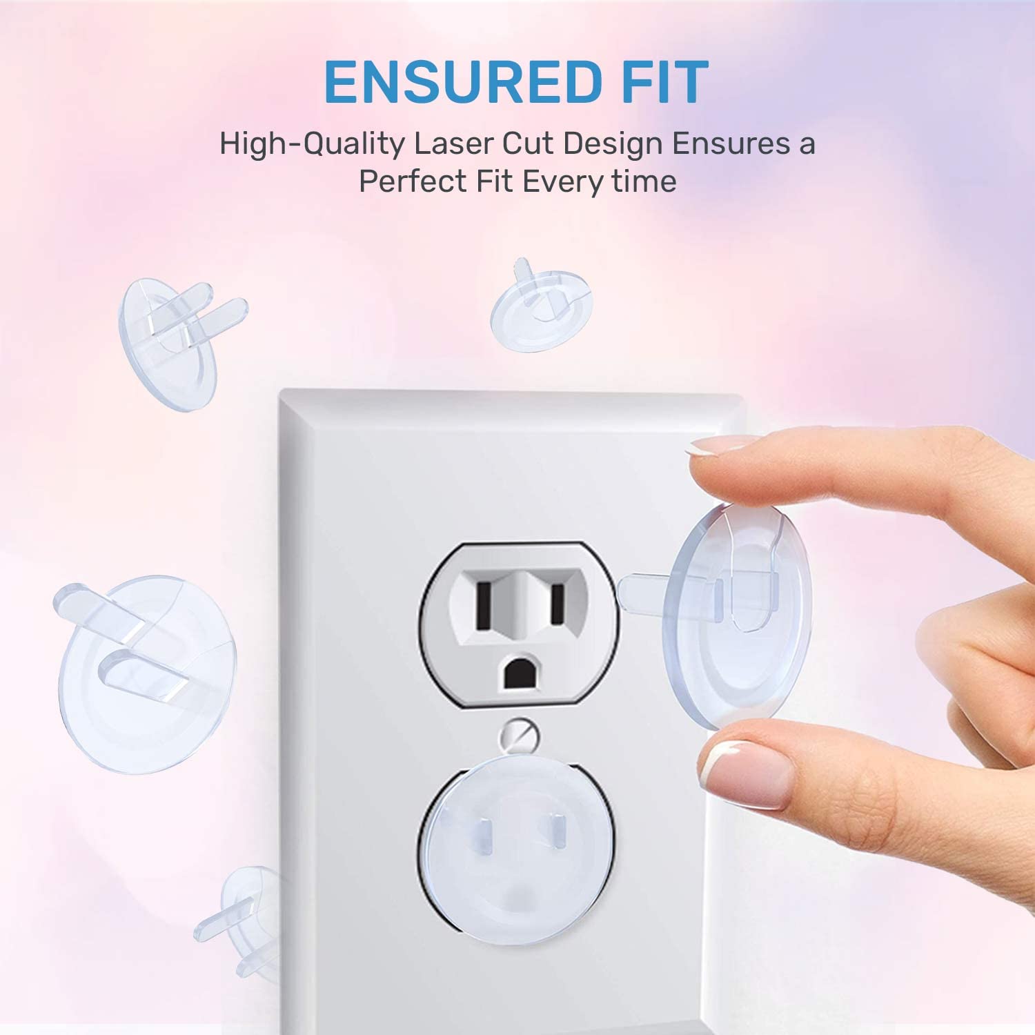 Baby Proof Me protects outlets across rooms from dust and curious fingers.