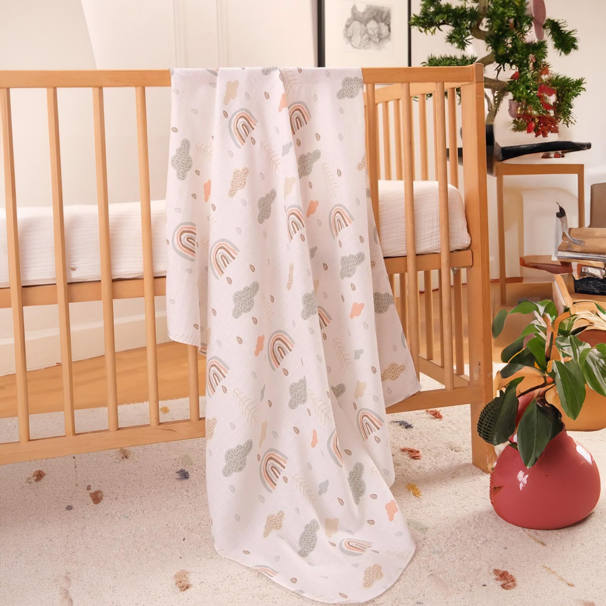 BABY SHOWER CHOCOLATE care-friendly fabric softens with every wash.