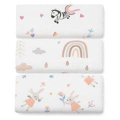 BABY SHOWER CHOCOLATE muslin blankets 3pc set stacked, soft and breathable for newborns.