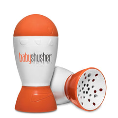 Baby Shusher portable sound machine with a power button for quick sleep cues.