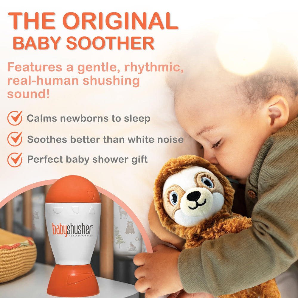 Baby Shusher portable sound machine volume dial for easy sleep control.