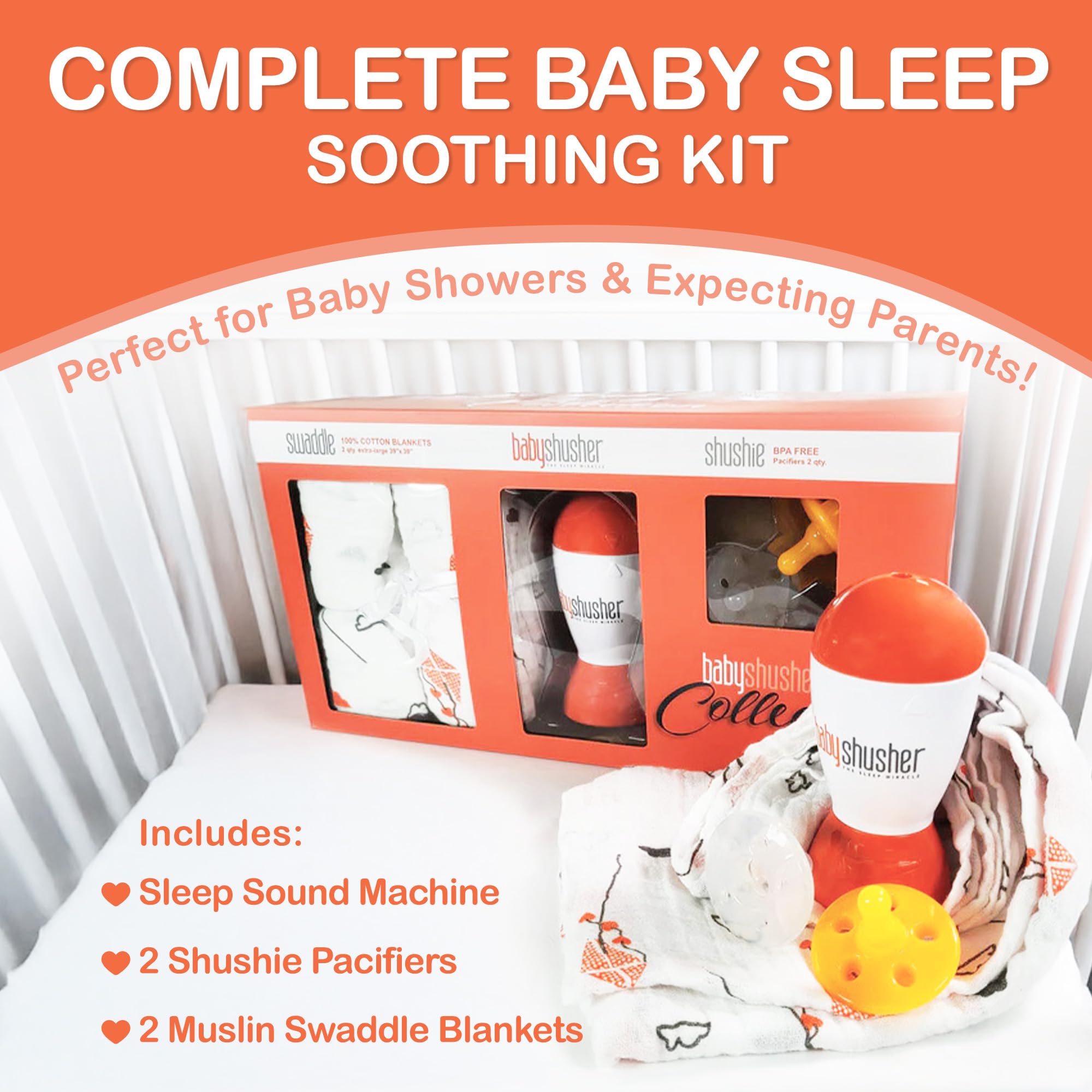 Baby Shusher shushie pacifier 0-6 months provides gentle comfort for soothing sessions.